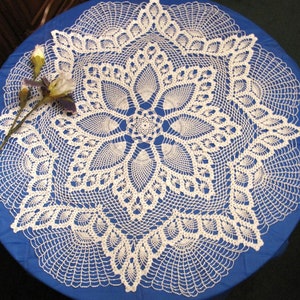 Large doily crochet pattern, Round doily table center, Diagram doilies, Pineapple doily pattern, Instant Download