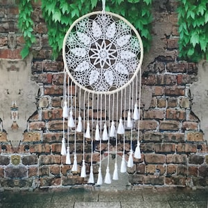 Häkelmuster für Traumfänger - Häkelmuster für Mandala-Wandbehang - Häkelmuster für Traumfänger mit Quasten - PDF-Sofortdownload