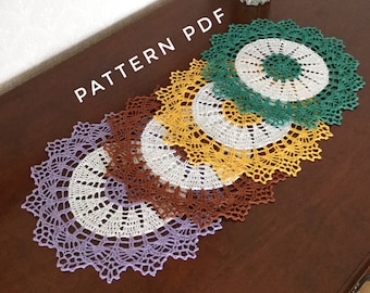 Crochet pattern round Doily "The Gift Doily", PDF instant download, Round doily pattern