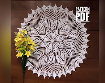 Crochet pattern for doily, vintage crochet patterns, PDF crochet doily pattern, PDF digital download