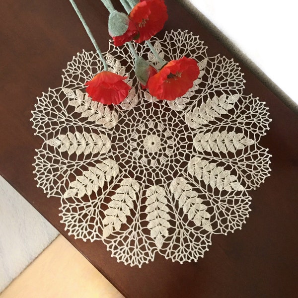PDF crochet doily pattern, vintage crochet pattern lace doilies, ripe wheat doily, instant download
