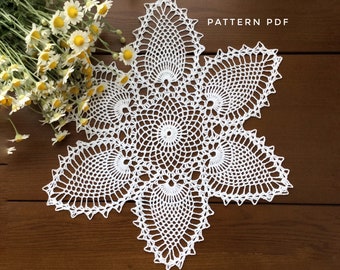 PDF doily patterns, vintage pineapple, doilies crochet pattern, instant download