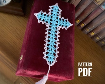 Bible crochet pattern, cross bookmark crochet pattern, bible bookmark patterns, PDF Instant download