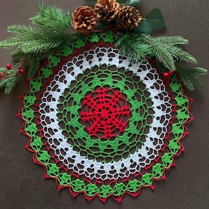 Crochet Pattern Easy Doily - Christmas Crochet Patterns Doily - Table Doily Crochet Pattern - Crochet Doily Tablecloth Pattern- Doilies PDF