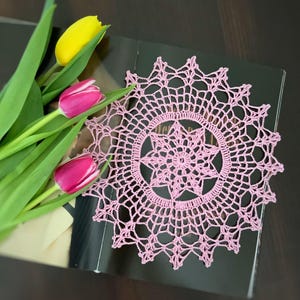 Small Crochet Doily Patterns - Crochet Lace Doilies Pattern - 9 inch Lace Doily - Round Table Runner Crochet - PDF Digital Download
