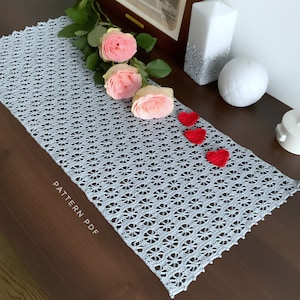 Crochet Rectangular Table Runner Pattern, Crochet Pattern Doily Patterns, Crochet Dresser Scarf Pattern, PDF Instant Download