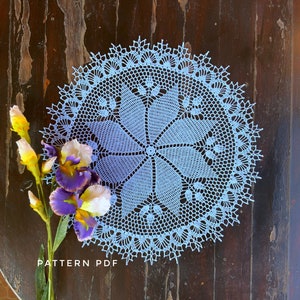 Pattern for crochet doily, vintage crochet pattern, pdf crochet  doily pattern, heirloom lace crochet pattern, PDF digital download