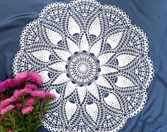 Pineapple Crochet Doilies Patterns- Large Centerpiece Crochet Doily Pattern -  Only Diagram Doilies Pattern - PDF Instant Download