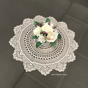 Round Doily Crochet Pattern - Lace Crochet Tablecloth Pattern - Vintage Crochet Doily Pattern- Crochet Doilies Patterns - Instant Download