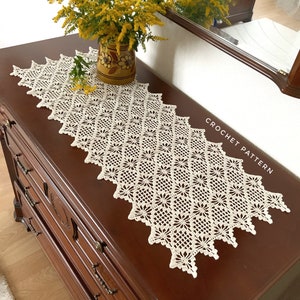 Pattern pdf for crochet table runners, doily crochet pattern, crochet tablecloth patterns,Instant Download