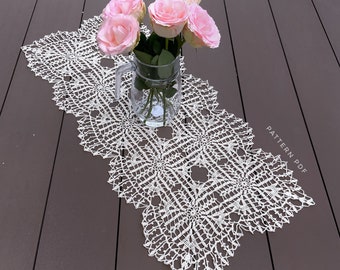 Crochet pattern doily of motifs, table runner pattern, doilies crochet patterns, PDF Instant Download