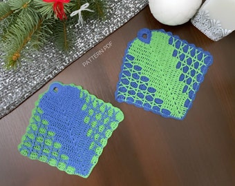 Crochet pattern potholder, crochet trivet pattern, crochet hot pad pattern, PDF Instant Download