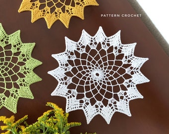 Small Crochet Doilies Patterns - Doily Patterns Crochet - Table Doily Pattern - Round Crochet Doily Pattern - Instant Download