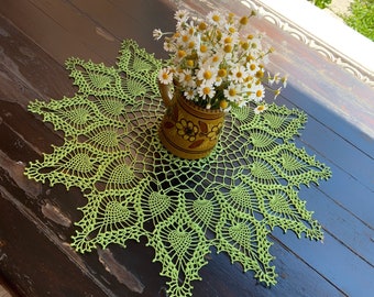 Large Centerpiece Crochet Doily Pattern - Pineapple Crochet Doilies Patterns  - Lace Doily Crochet Pattern - PDF Instant Download