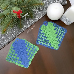 Crochet pattern potholder, crochet trivet pattern, crochet hot pad pattern, PDF Instant Download