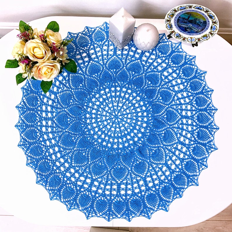 Crochet pattern for large pineapple table center, pineapple doily crochet patterns, PDF crochet pattern, instant download image 6