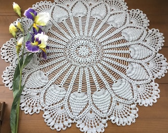 Pineapple Doily Crochet Pattern - Crochet Doily Tablecloth Pattern - PDF Digital Download
