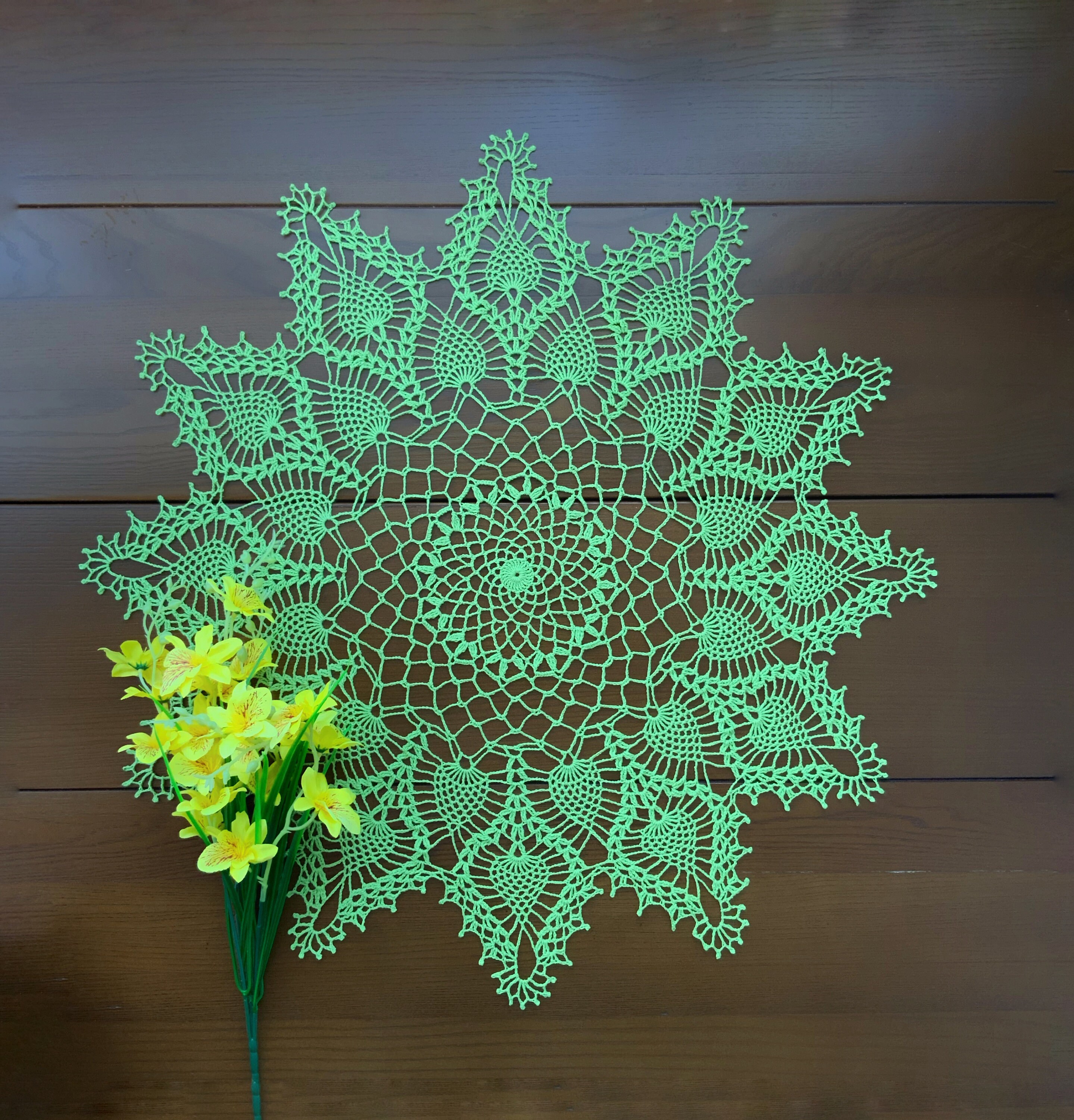 Crochet Pattern Doily Vintage Pineapple Doily Heirloom Etsy