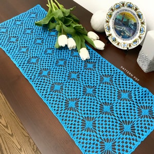 Rectangular crochet table runner pattern, doily crochet pattern, Vintage crochet patterns for the home, Instant Download