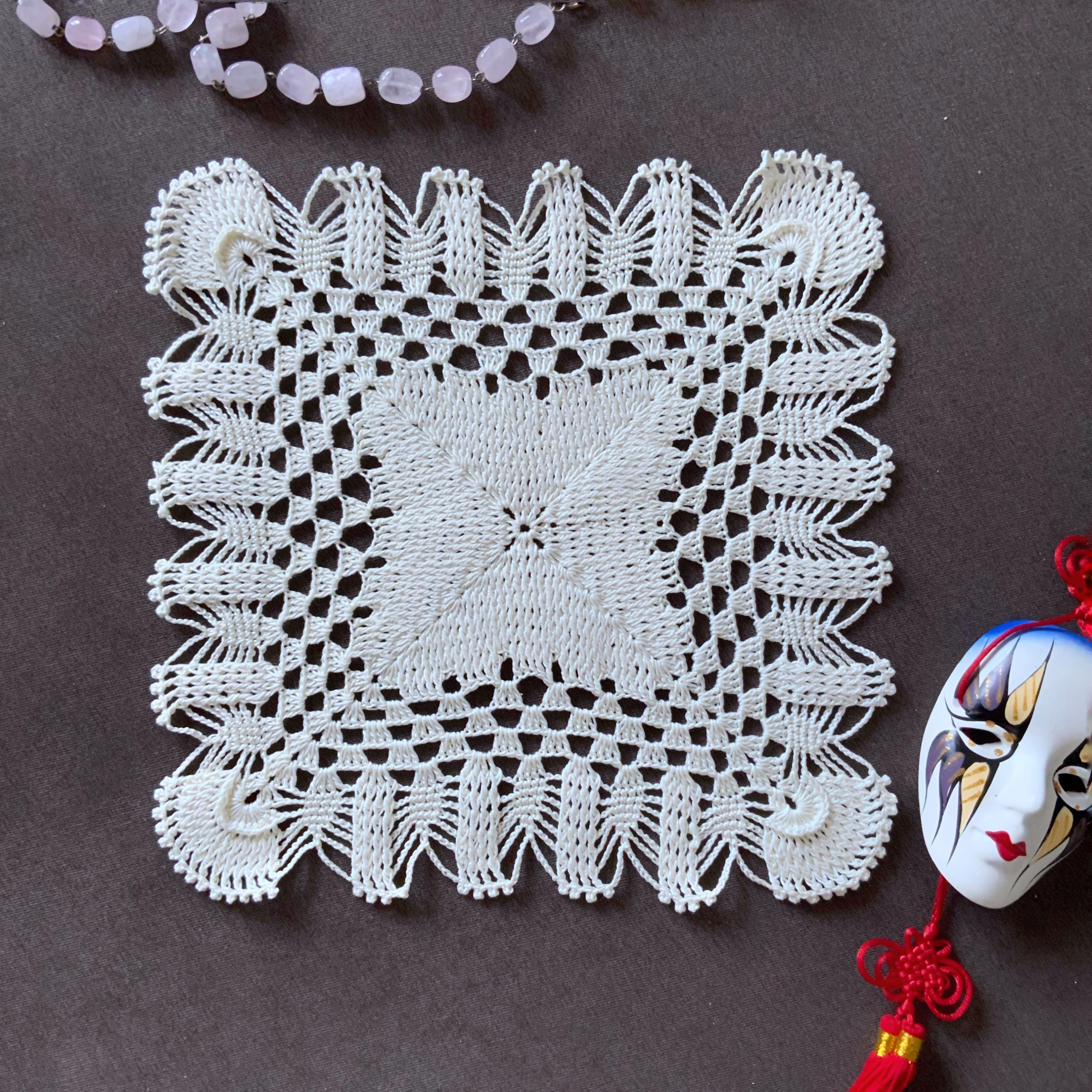 Crochet Pattern Square Doily, Rectangle Crochet Doily Pattern, Easy ...