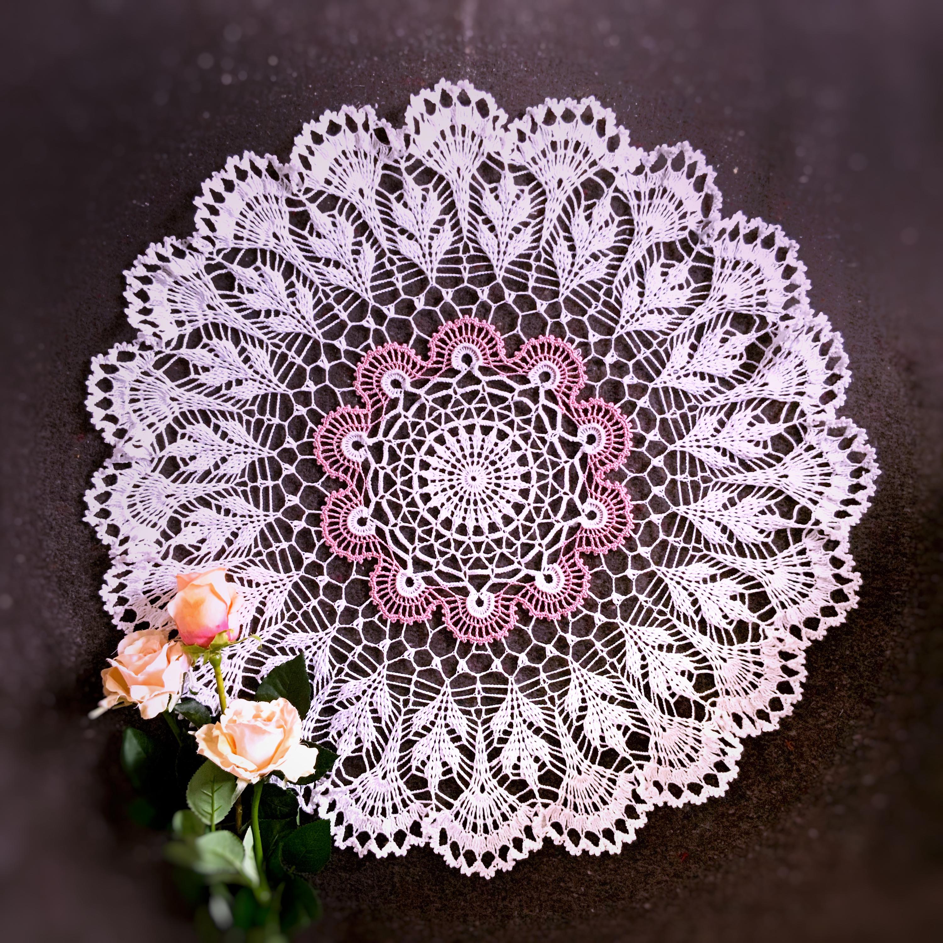 Round Crochet Doily Pattern - Only Diagram Doily - Crochet Pattern Easy  Doily -christmas Crochet Doilies Pattern - PDF Instant Download - Etsy, image size:3000x3000