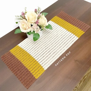 Pattern crochet for rectangular lace placemat, crochet table runner pattern, PDF crochet doily pattern, Instant download