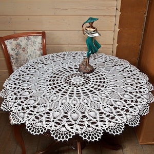 Lace Crochet Doily Pattern, Crochet Tablecloth Pattern, Crochet Doilies Pattern, Chart only, PDF Instant Digital Download