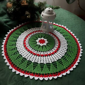 Crochet pattern for Christmas doily, crochet doily, Christmas tablecloth, Christmas patterns crochet, PDF Digital Download image 5