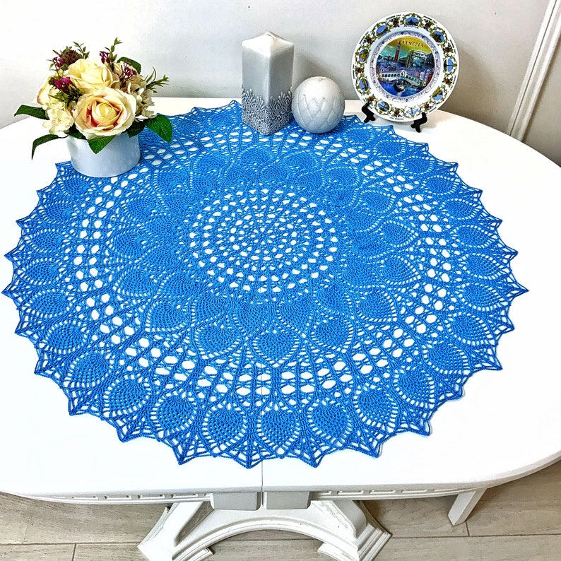 Crochet pattern for large pineapple table center, pineapple doily crochet patterns, PDF crochet pattern, instant download image 4