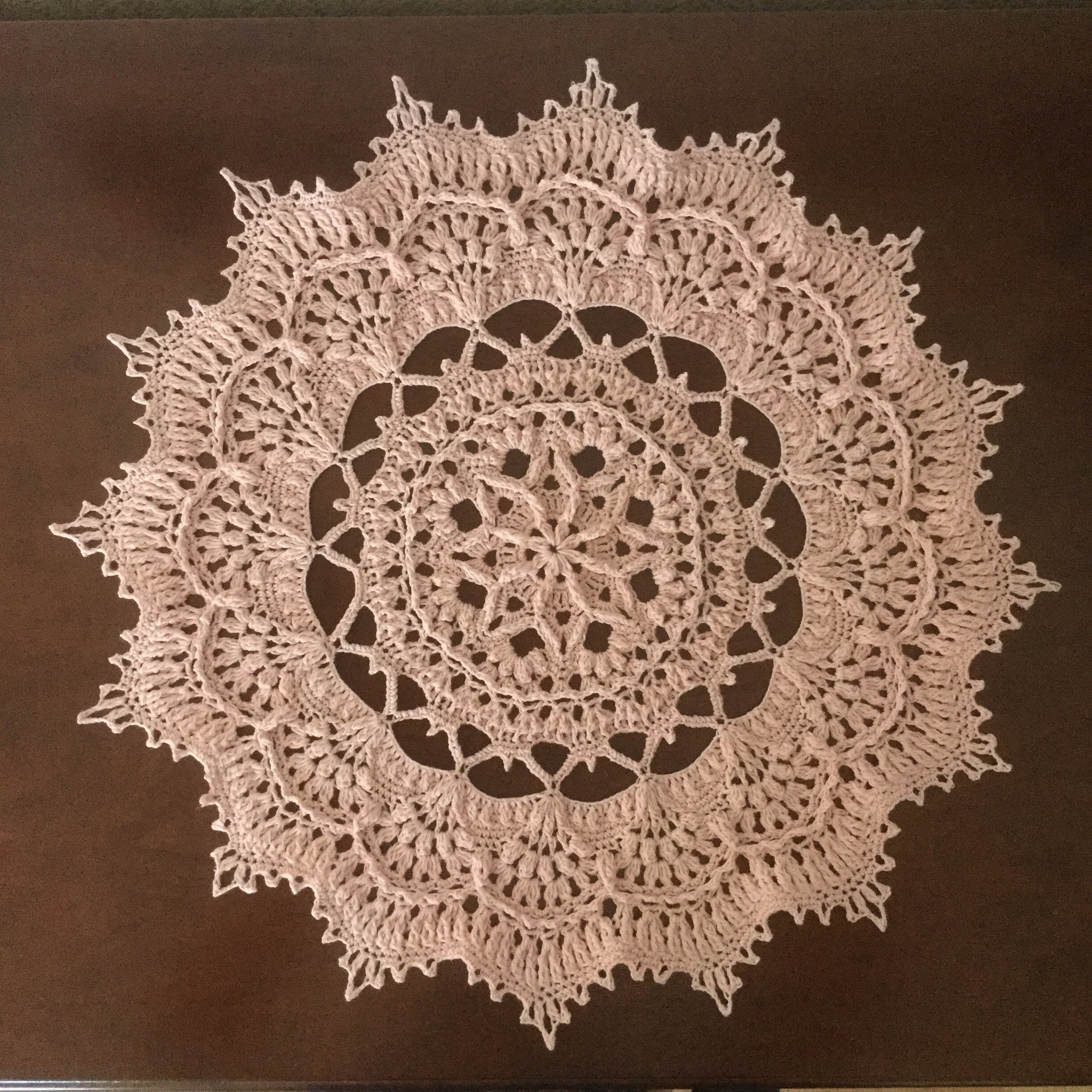 Pink crochet lace doily Textured crochet doilies Table Etsy