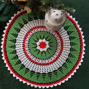 Crochet pattern for Christmas doily, crochet doily, Christmas tablecloth, Christmas patterns crochet, PDF Digital Download image 3