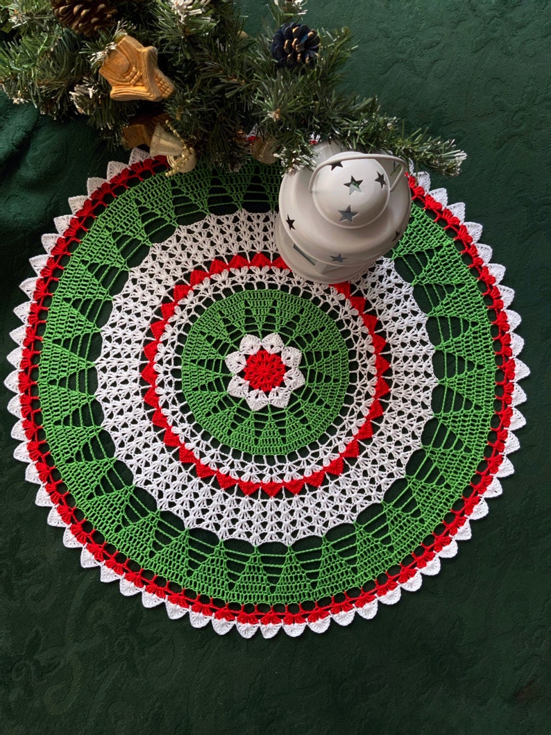 Crochet Pattern for Christmas Doily Crochet Doily Christmas Etsy