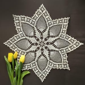 Lace Doily Crochet Pattern - Pineapple Crochet Doily Pattern - Vintage Crochet Pattern Doilies - PDF Instant Download