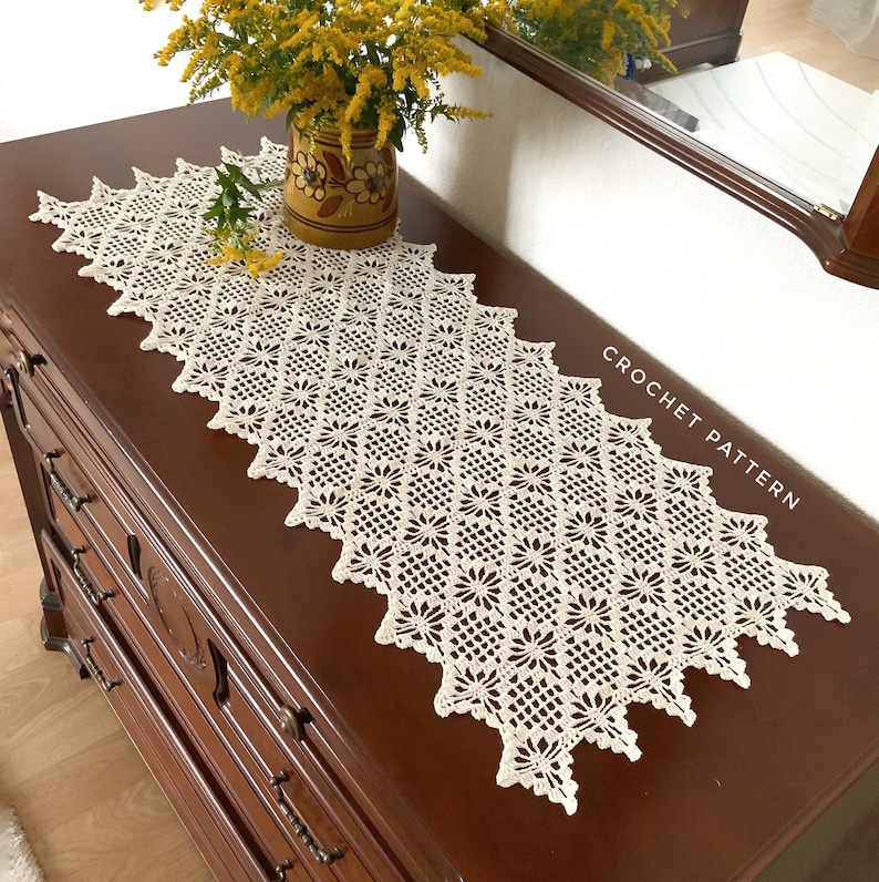 Pattern Pdf for Crochet Table Runners Doily Crochet Pattern - Etsy