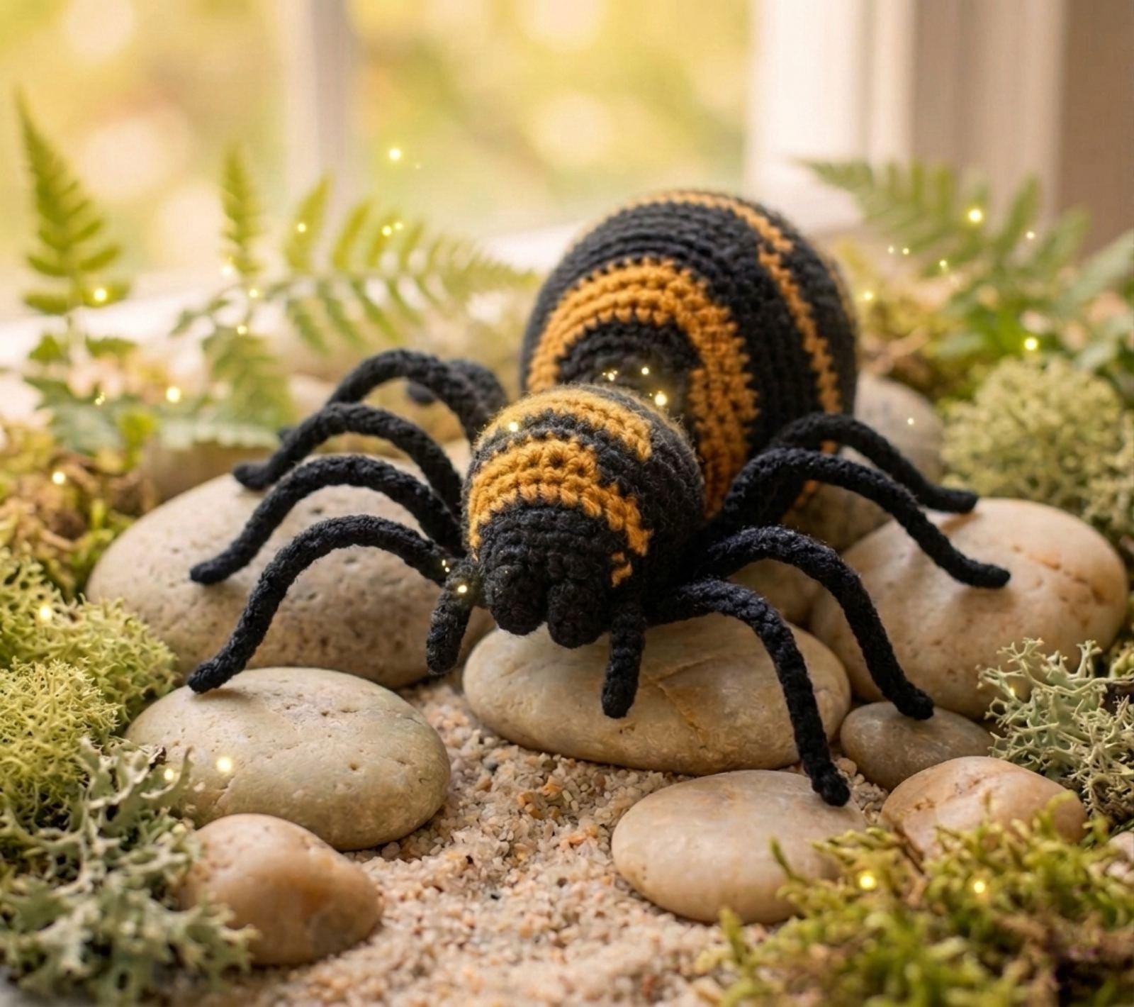 クモの編み図、かわいいあみぐるみクモの作り方、かぎ針編み動物の編み