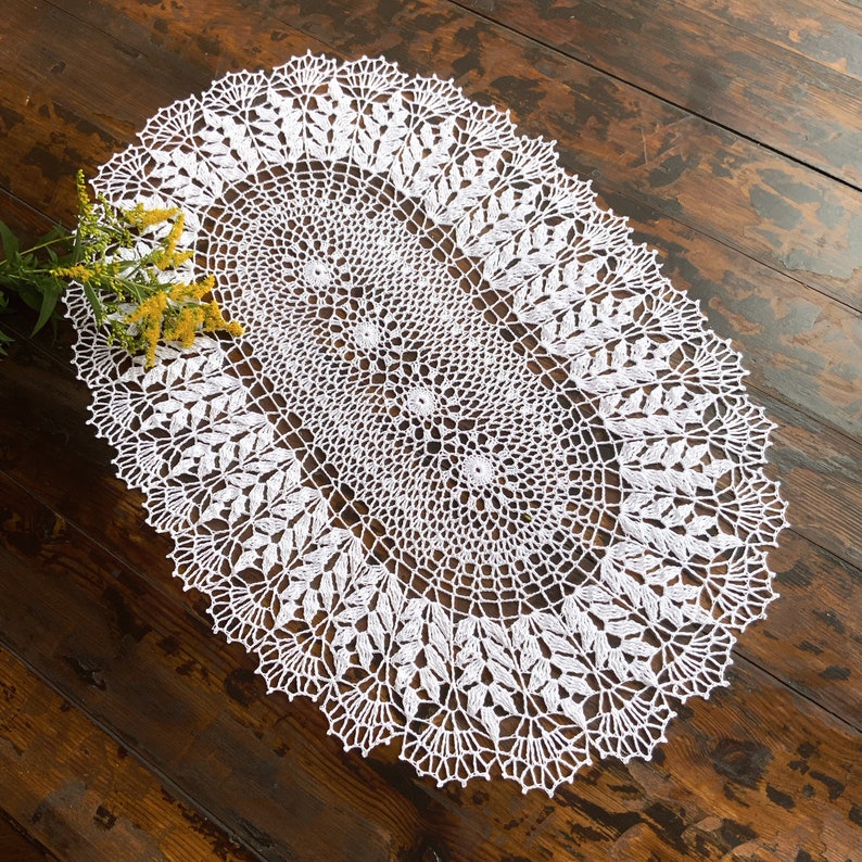 Doily Crochet Pattern Pdf Pattern For Oval Crochet Doily INSTANT 