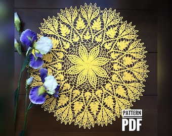 Crochet pattern doily, vintage design doilies, PDF digital download