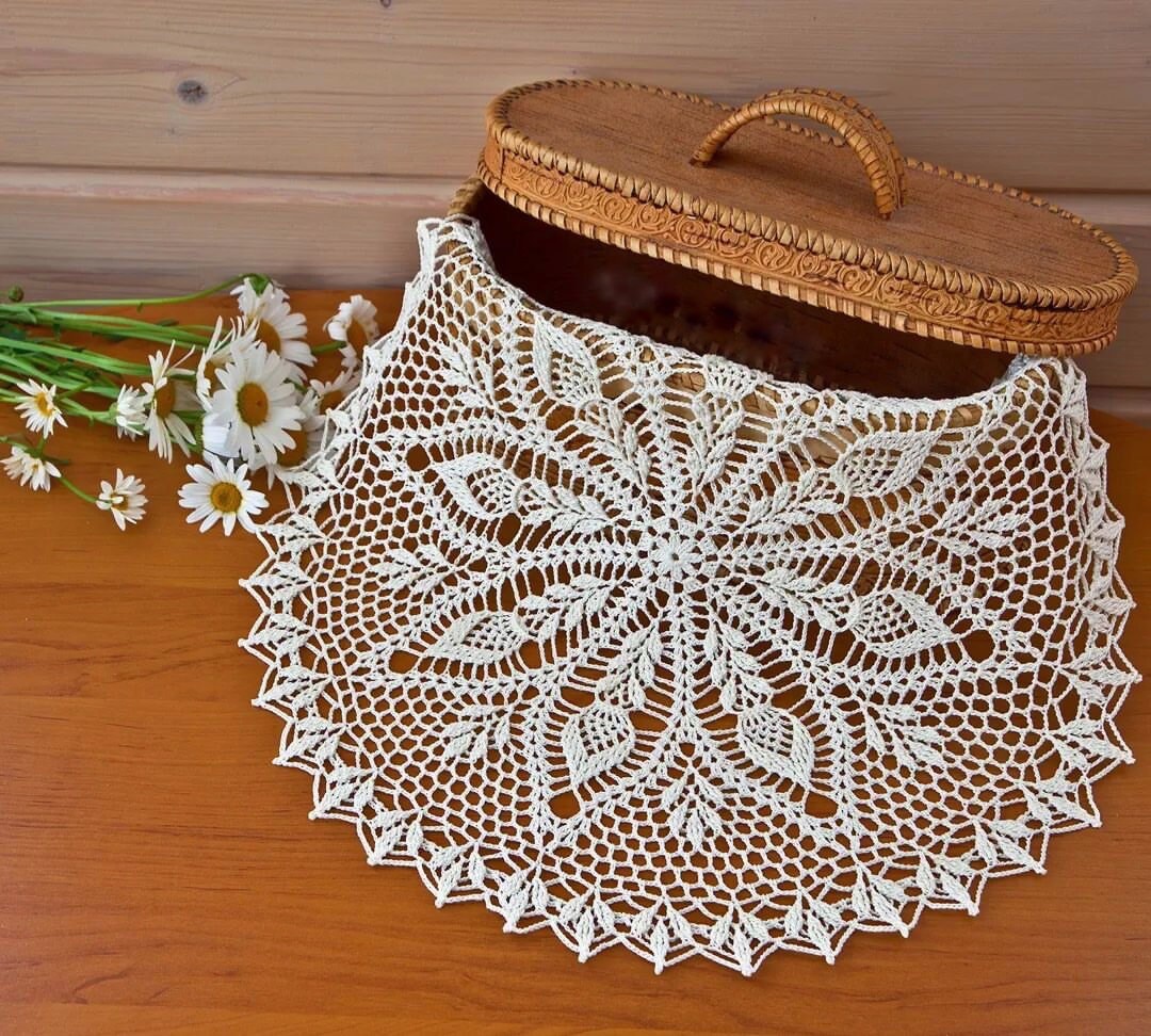 Crochet Patterns for Doilies - Doily Chart Pattern - Lace Crochet Doily  Pattern - 17 Inch Doilies Crochet - PDF Instant Download - Etsy, image size:1080x972