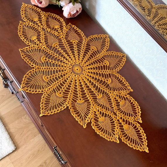 Oval Doily Crochet Pattern, Crochet Table Runner Patterns
