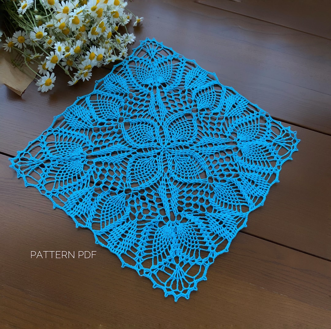 square-doily-pattern-vintage-crochet-pattern-for-pineapple-square-doily-pdf-digital-download-step-by-step-crochet-tutorial-etsy