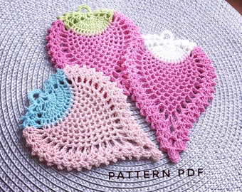 Potholder patterns crochet, handmade hot pad, pineapple crochet potholder, Instant Download pot holder PDF Pattern