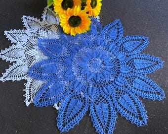 Lace Crochet Doily Pattern - Two Crochet Doilies Pattern - Written Instruction - Round Doily Table Center - PDF Instant Download