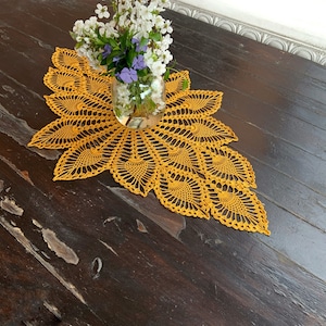 Oval doily crochet pattern, crochet table runner patterns, pineapple crochet tablecloth pattern, vintage style crochet pattern image 8