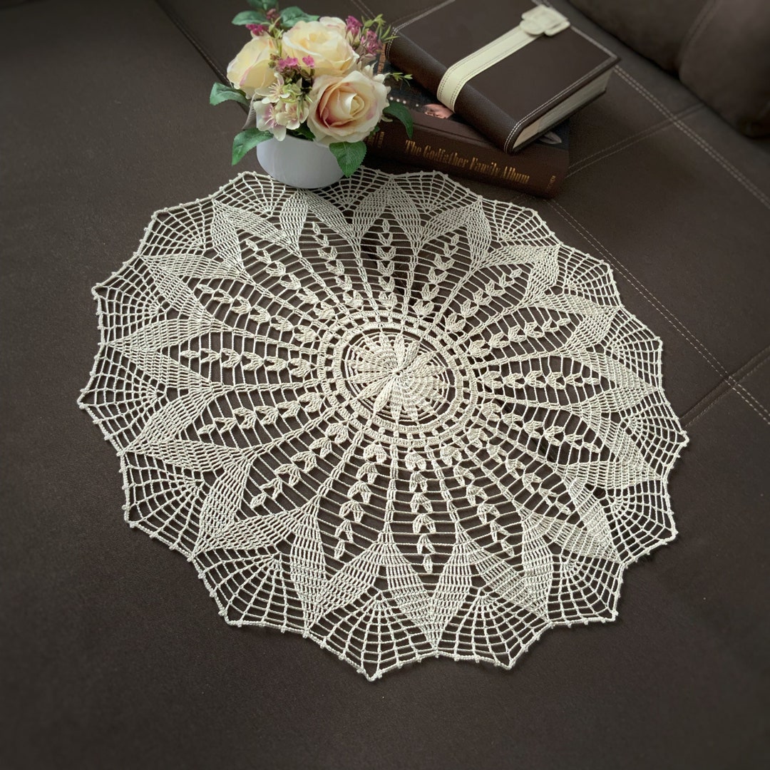 Crochet Doilies Pattern - 25 Inch Diameter - Lace Doily Pattern - PDF ...