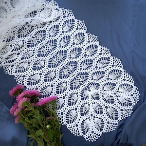 Crochet Oval Doily Patterns - Pineapple Doilies Pattern - Lace Crochet Table Pattern - PDF Instant Download