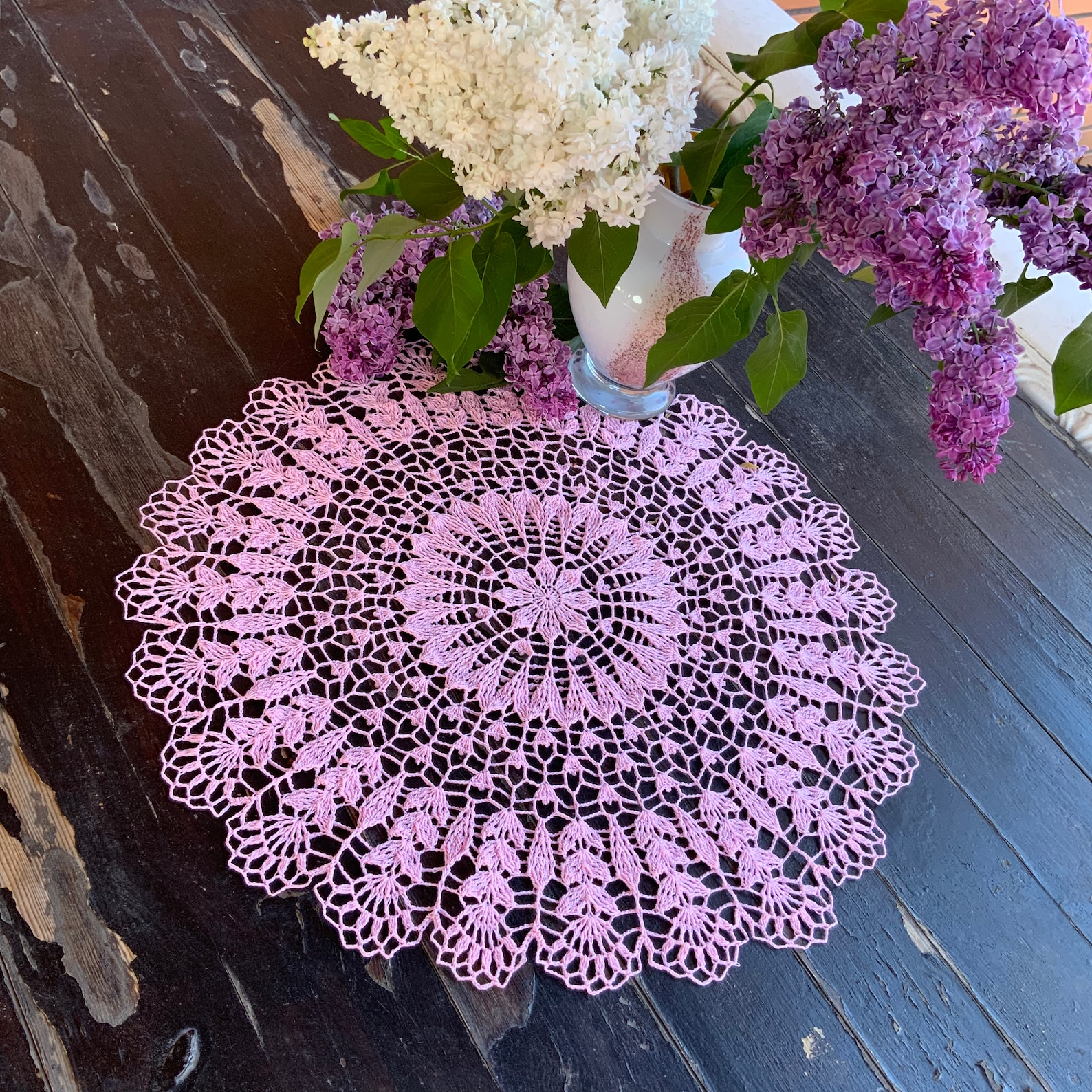 Pattern for Crochet Doily Round Doily Centrepiece Doily Etsy