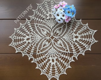 Crochet pattern, Square within a Square doily pattern PDF, Crochet doilies patterns, Crochet square doily, Vintage crochet digital pattern