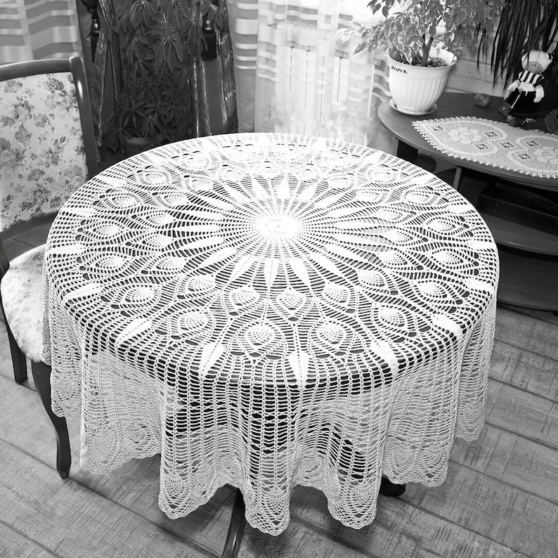 Crochet Round Table Cloth Pattern -crochet Pattern for Large Round ...