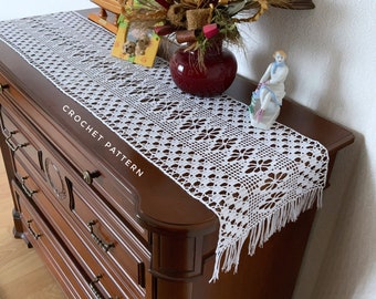 Pattern crochet for table runner doily, crochet patterns doilies, crochet placemat, PDF crochet pattern, Instant Download