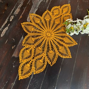 Oval doily crochet pattern, crochet table runner patterns, pineapple crochet tablecloth pattern, vintage style crochet pattern image 5